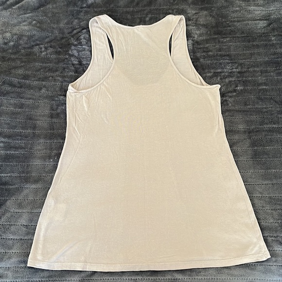 Willow and Clay Sequined Tank Top Size L Clay/Beige 100% Viscose/Polyester - Picture 3 of 9
